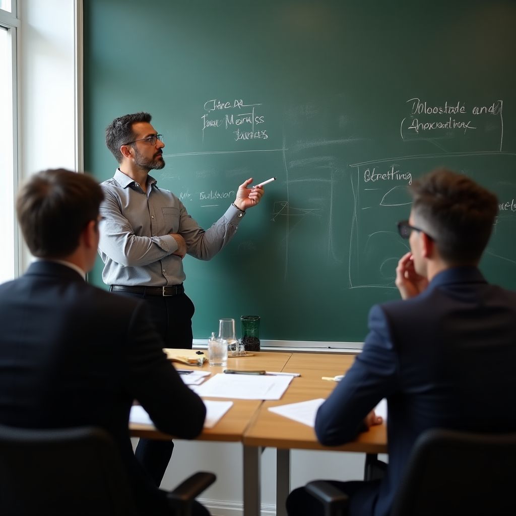Consultores planificando estrategias empresariales